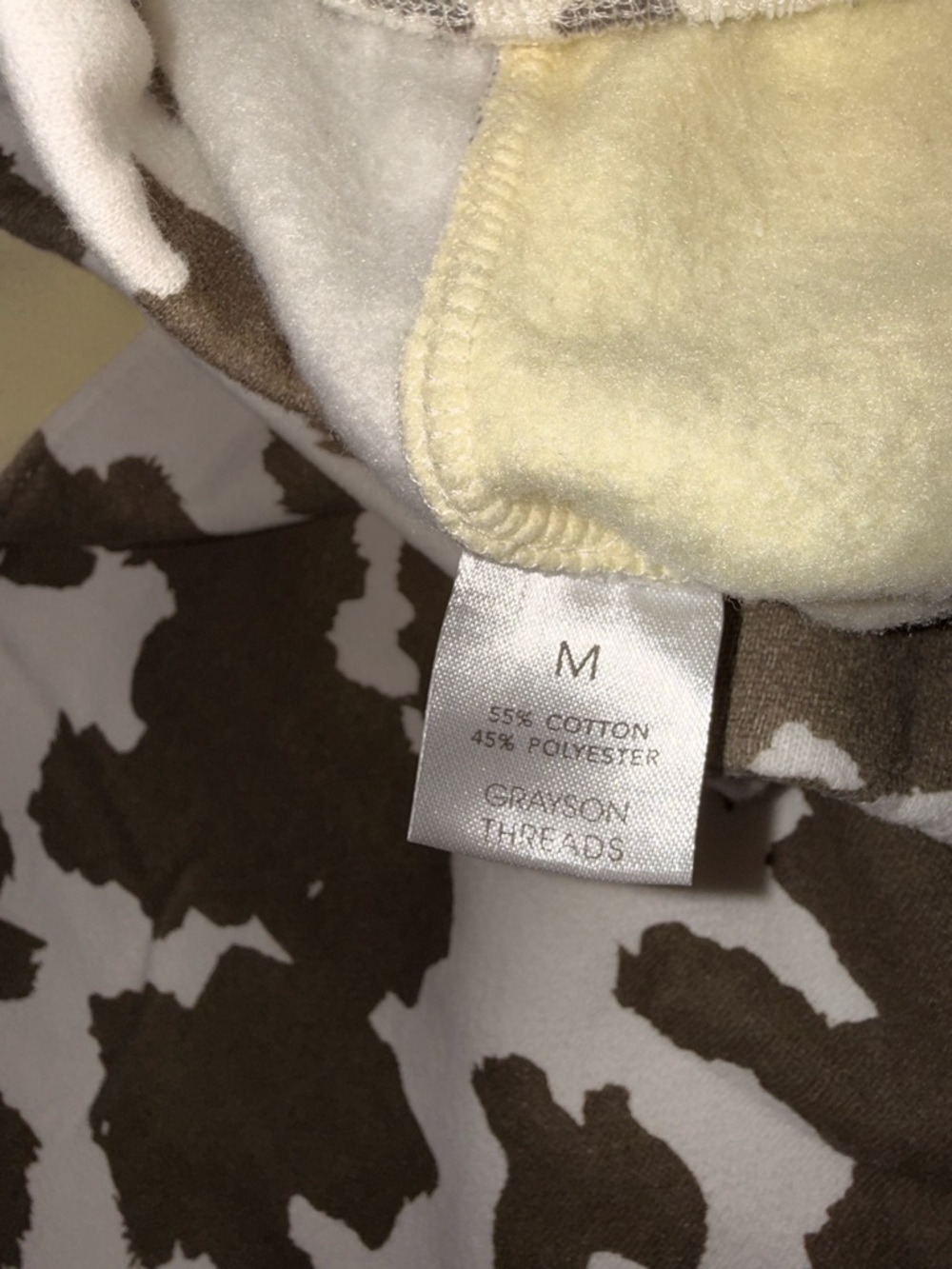 Grayson Threads Wide Leg Cowprint Jogging Pants in Brown & White - Picture 7 of 11